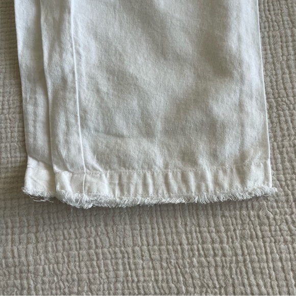 Charlie Paige White Linen Ankle Pants - Size M - Picture 5 of 7